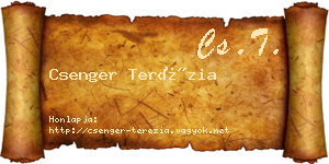 Csenger Terézia névjegykártya