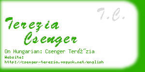 terezia csenger business card